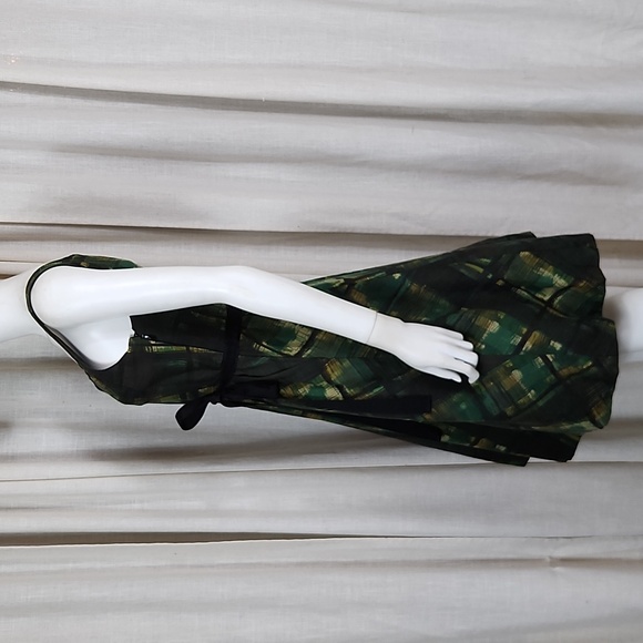 Anthropologie Maeve Painted Plaid Dress Size 4 (NEW GIRL) Zooey Deschanel (A) - Picture 2 of 8